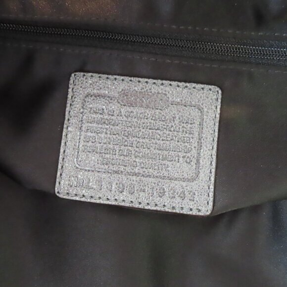 COACH Kristin Laila Pinnacle Round Satchel Shimmer Slate gray leather EUC 19343 - Picture 12 of 13